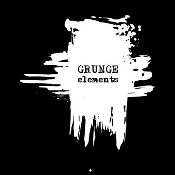 Vector splats splashes and blobs of white ink paint in different shapes drips Illustrazione stock