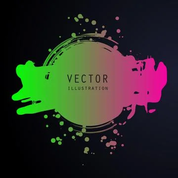 Vector splats splashes and blobs of gradient ink paint in different shapes dr Ilustración de archivo