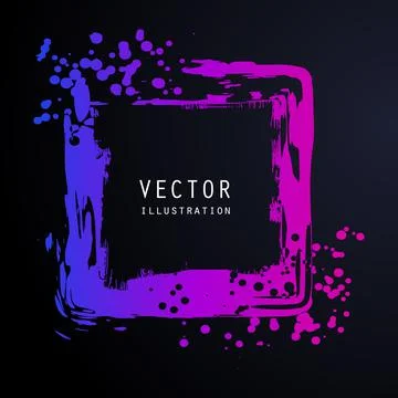 Vector splats splashes and blobs of gradient ink paint in different shapes dr Ilustración de archivo