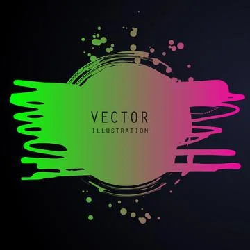 Vector splats splashes and blobs of gradient ink paint in different shapes dr Ilustración de archivo