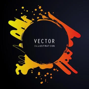 Vector splats splashes and blobs of gradient ink paint in different shapes dr Ilustración de archivo