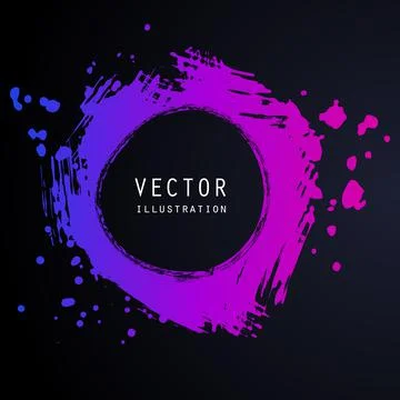 Vector splats splashes and blobs of gradient ink paint in different shapes dr Ilustración de archivo