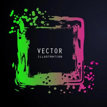 Vector splats splashes and blobs of gradient ink paint in different shapes dr Stock Illustration