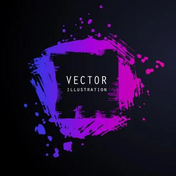 Vector splats splashes and blobs of gradient ink paint in different shapes dr Ilustración de archivo