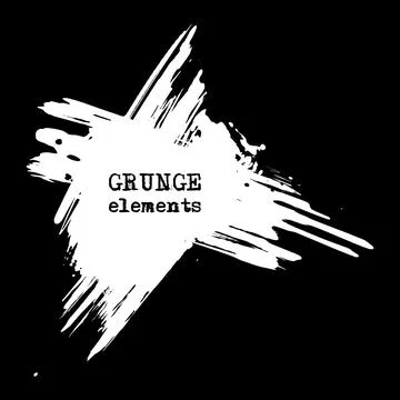 Vector splats splashes and blobs of white ink paint in different shapes drips Stock Illustration