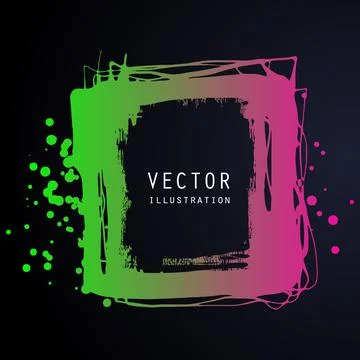 Vector splats splashes and blobs of gradient ink paint in different shapes dr Ilustración de archivo