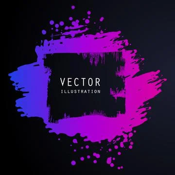Vector splats splashes and blobs of gradient ink paint in different shapes dr Ilustración de archivo