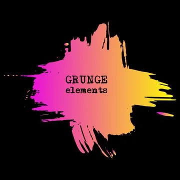 Vector splats splashes and blobs of gradient ink paint in different shapes dr Ilustración de archivo