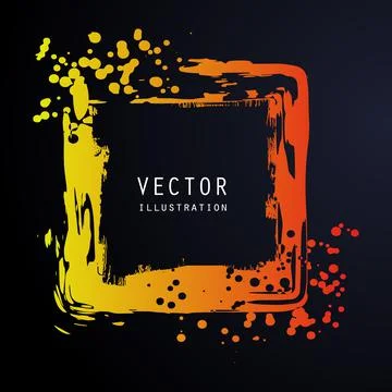Vector splats splashes and blobs of gradient ink paint in different shapes dr Ilustración de archivo