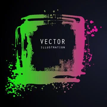 Vector splats splashes and blobs of gradient ink paint in different shapes dr Ilustración de archivo