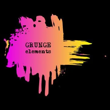 Vector splats splashes and blobs of gradient ink paint in different shapes dr Ilustración de archivo