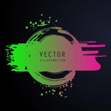 Vector splats splashes and blobs of gradient ink paint in different shapes dr Stock Illustration