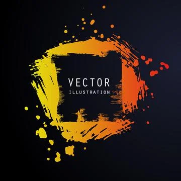Vector splats splashes and blobs of gradient ink paint in different shapes dr Ilustración de archivo