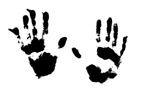 Vector splatter hands print Stock Illustration