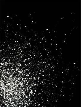 Vector splatter white color on black color background Stock Illustration