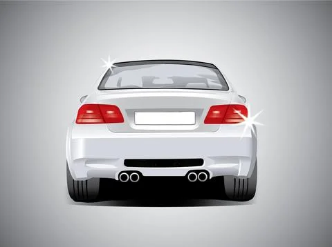 Vector  sports car - back view Stock Illustration