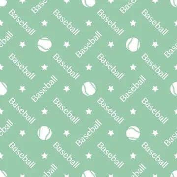 Vector sports seamless pattern with baseball balls イラスト素材