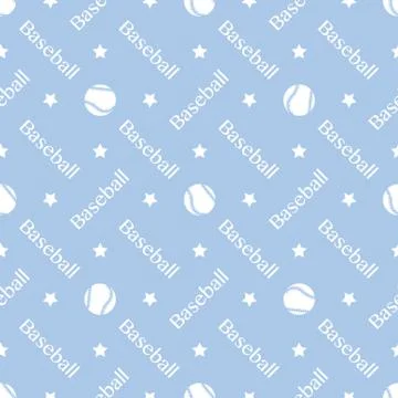 Vector sports seamless pattern with baseball balls イラスト素材