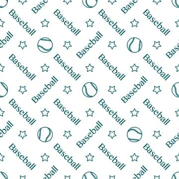 Vector sports seamless pattern with baseball balls イラスト素材