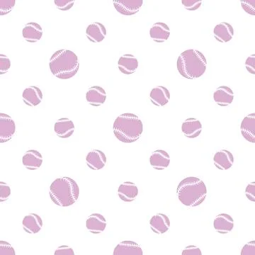 Vector sports seamless pattern with baseball balls イラスト素材