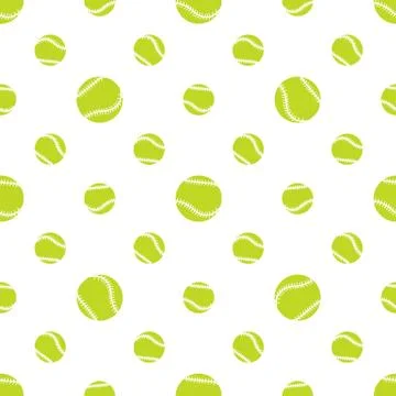 Vector sports seamless pattern with baseball balls Stock Illustration