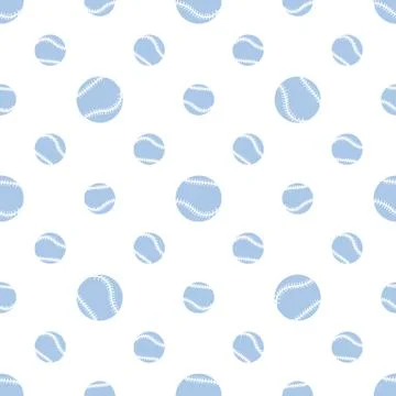 Vector sports seamless pattern with baseball balls Illustrazione stock