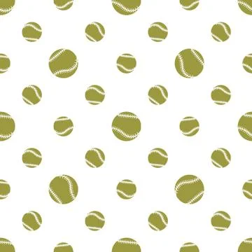 Vector sports seamless pattern with baseball balls Illustrazione stock