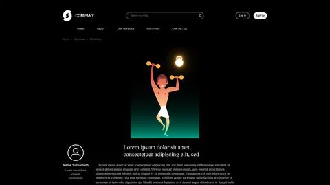 Vector sportsman in gradient style . Editable illustration Stock Illustration
