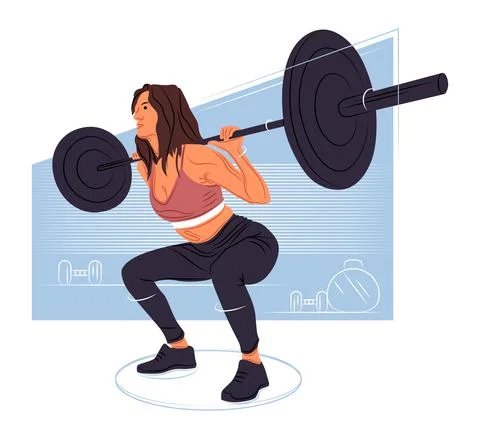 Vector sportswoman in shadow of sharp lines style Illustrazione stock