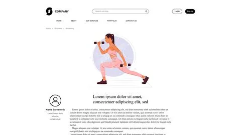 Vector sportswoman in shadow of sharp lines style . Editable illustration Stock Illustration