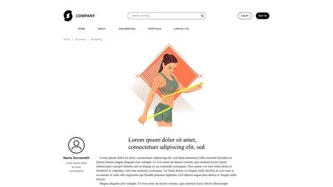 Vector sportswoman in shadow of sharp lines style . Editable illustration Stock Illustration