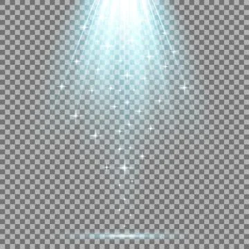 Vector spotlight effect with sequins, aqua color Stock Illustration