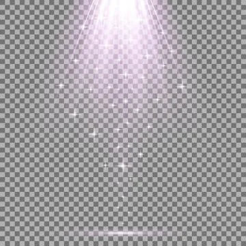 Vector spotlight effect with sequins, purple color Stock Illustration