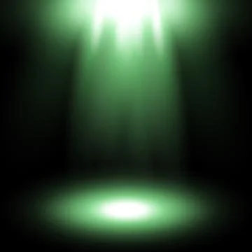 Vector spotlight, green color Stock Illustration