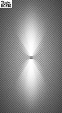 Vector spotlight. Light effect. Bright lighting with spotlights. The searchlight Stock-Illustration