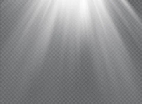 Vector spotlight. Light effect Element of decor. Horizontal stellar rays and Stock Illustration