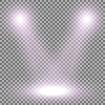 Vector spotlight, light effect, purple color Stock Illustration