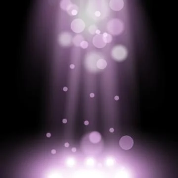 Vector spotlight. light effect with sparks, purple color Stock Illustration