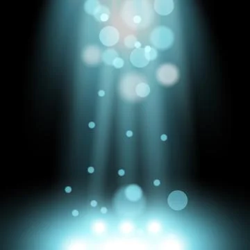 Vector spotlight. light effect with sparks, aqua color Stock Illustration