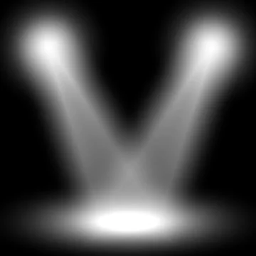 Vector spotlight, light effect, white color Stock Illustration