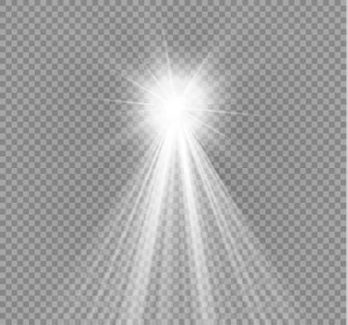 Vector spotlight. Light effectlight beam isolated on transparent background Stock Illustration