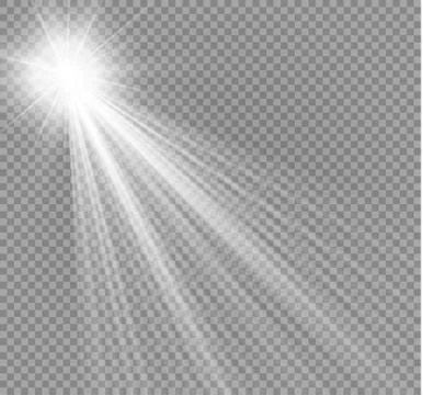 Vector spotlight. Light effectlight beam isolated on transparent background Stock Illustration
