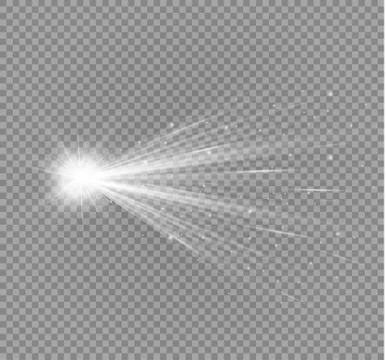 Vector spotlight. Light effectlight beam isolated on transparent background Illustrazione stock