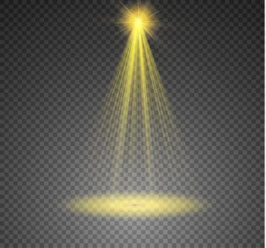 Vector spotlight. Light effectlight beam isolated on transparent background Stock Illustration