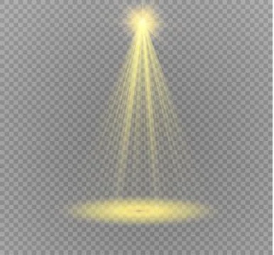 Vector spotlight. Light effectlight beam isolated on transparent background Illustrazione stock