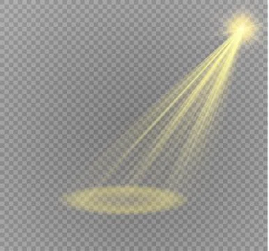 Vector spotlight. Light effectlight beam isolated on transparent background Stock Illustration