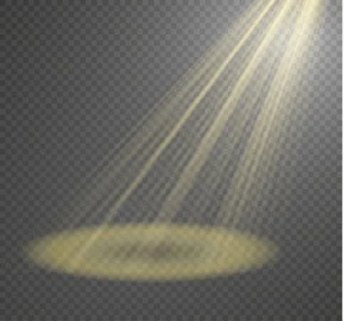 Vector spotlight. Light effectlight beam isolated on transparent background Illustrazione stock