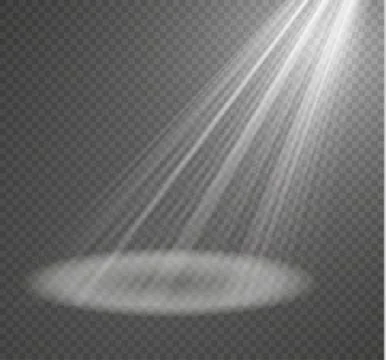 Vector spotlight. Light effectlight beam isolated on transparent background Illustrazione stock