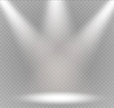 Vector spotlight. Light effect.Scene illumination, transparent effects on a Stock Illustration