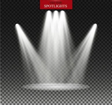 Vector spotlight. Light effect.Scene illumination, transparent effects on a Stock Illustration